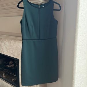 Ann Taylor Loft dress, size 4P, Aline green with black piping